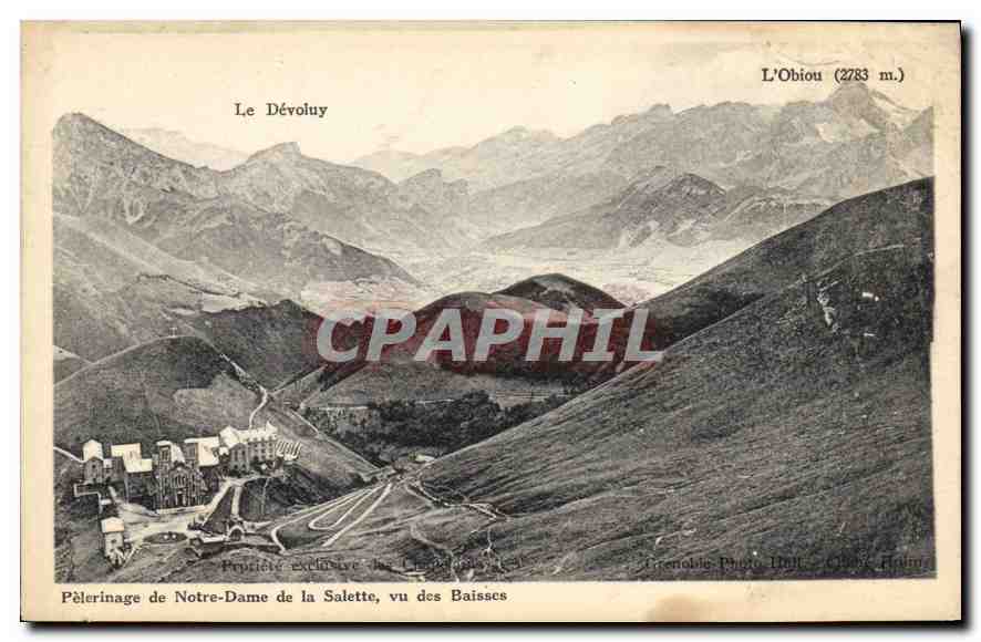 CPA Le Davoluy L'Obiou Pelerinage de Notre Dame de la Salette vu des Baisses