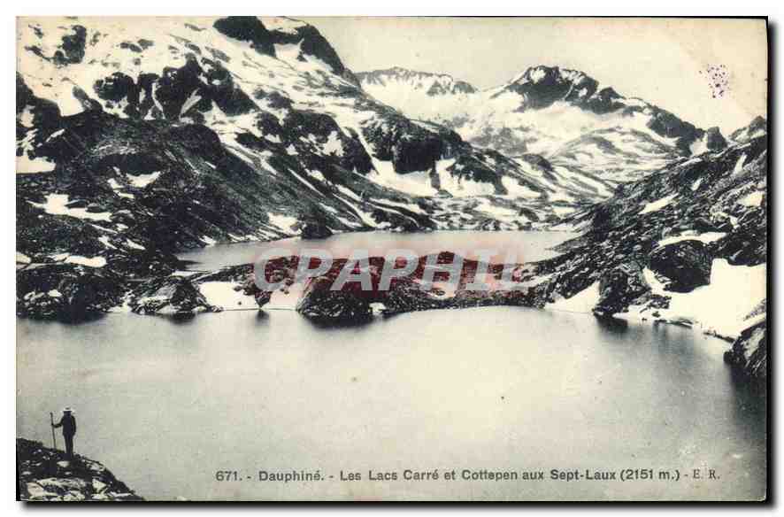 CPA Dauphine Les Lacs Carre et Cottapen aux Sept Laux