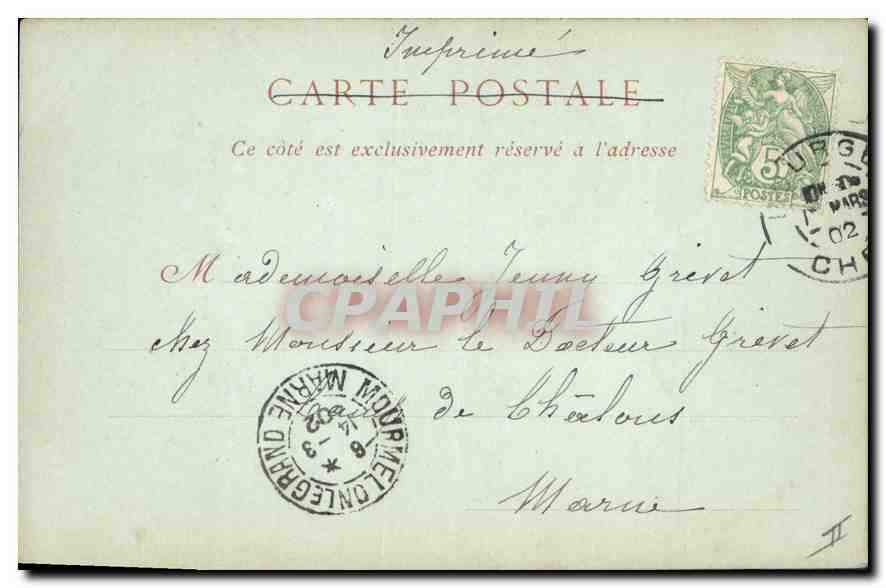 CPA Bourges Portail Meridionnal de la Cathedrale — Rückseite