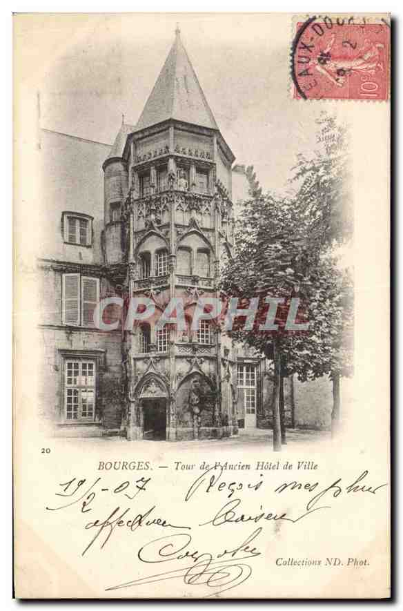 CPA Bourges Tour de l'Ancien Hotel de Ville