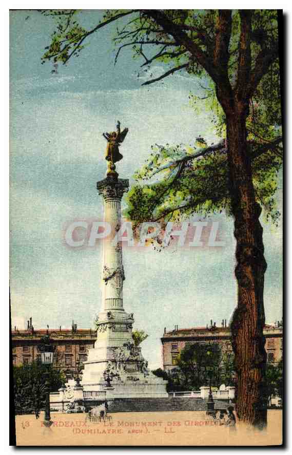 CPA Bordeaux Le Monument des Girondins