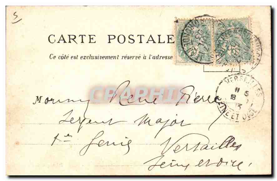 CPA Bordeaux Place et Fontaine Amedee Larrieu — Verso