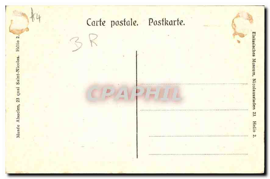 CPA Musee Alsacien Salle du XVIIe s — Rückseite