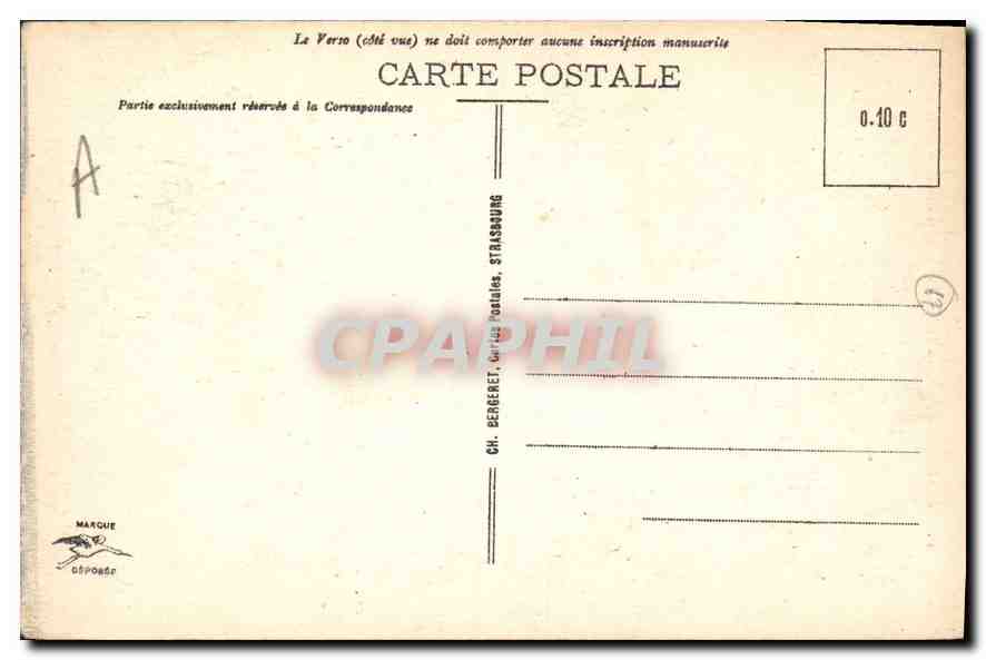 CPA Saverne Fontaine de la Licorne (Embleme de Saverne) — Rückseite