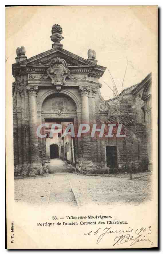 Villeneuve-lès-Avignon — Portique de l'ancien Couvent des Chartreux — E. T., éditeur, n° 53
