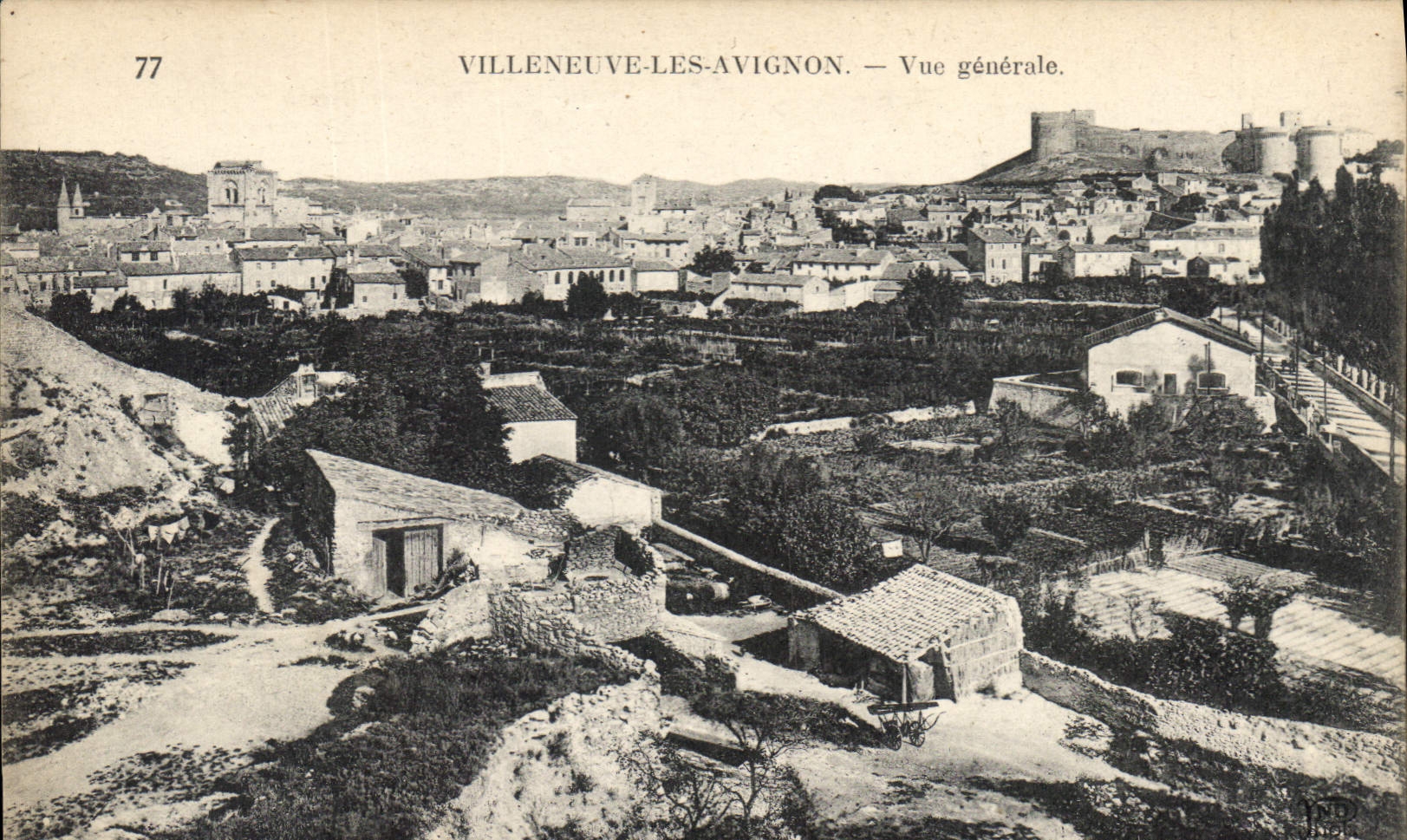 Villeneuve-lès-Avignon — Vista general — Editor Neurdein Frères, Imp. Créte, Paris-Corbeil