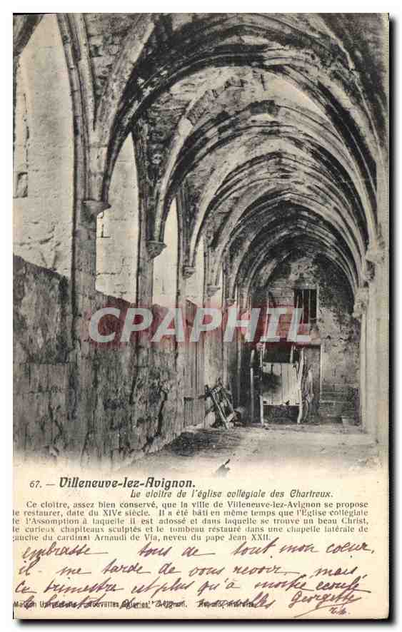 CPA Villeneuve les Avignon Le Cloitre de l'eglise collegiale des Chartreux