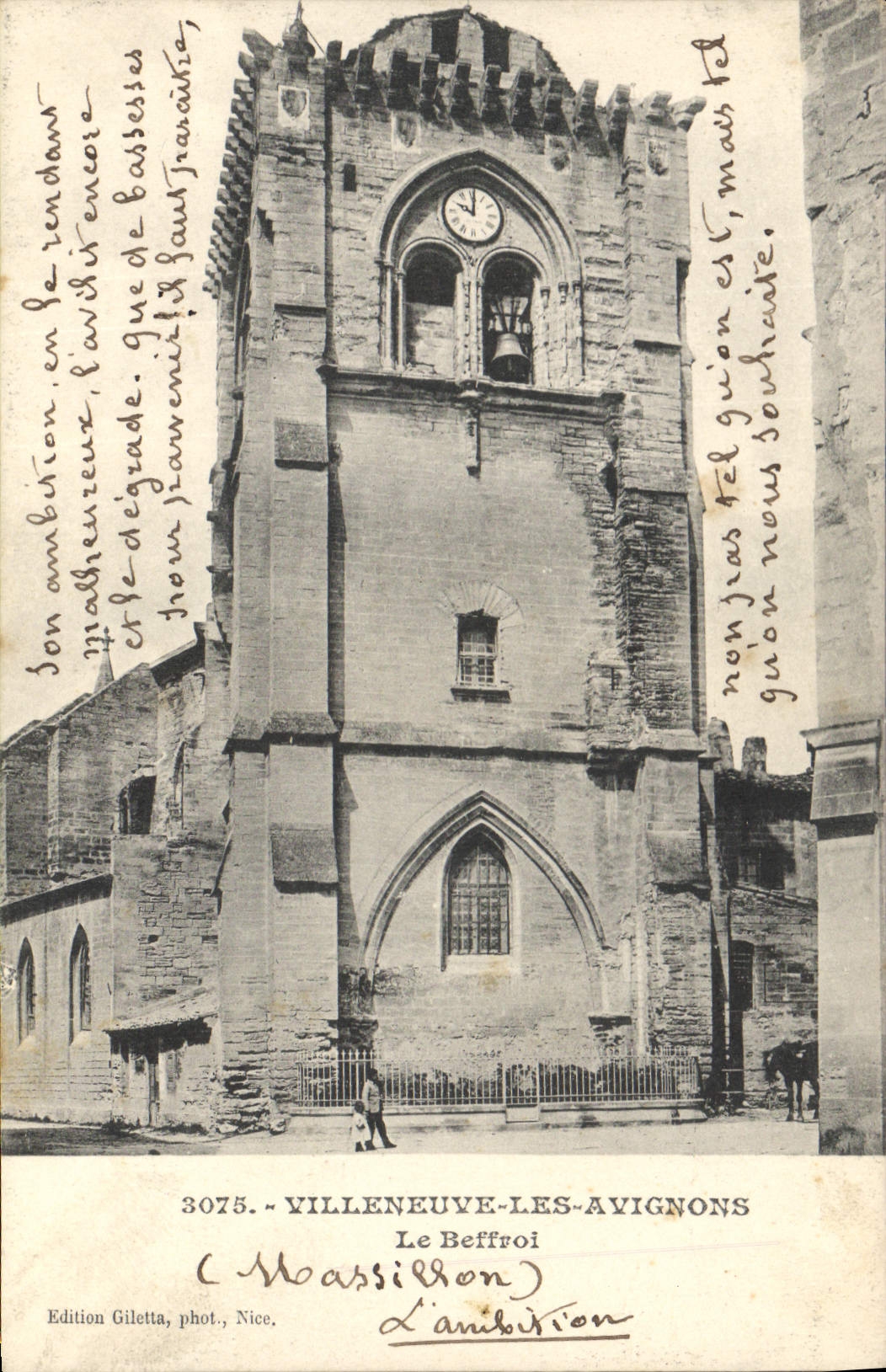 Der Glockenturm — Neue Stadt bei Avignon — (Massillon) — Edition Giletta, Fotografie von Nice, Nr. 3075