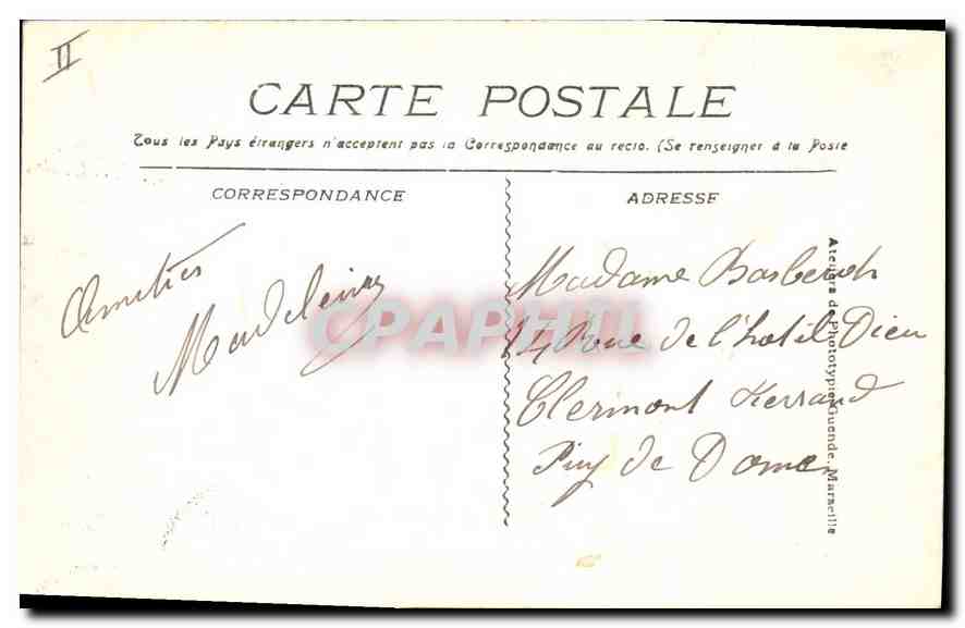 CPA Villeneuve les Avignon La Tour Philippe le Bel — Verso