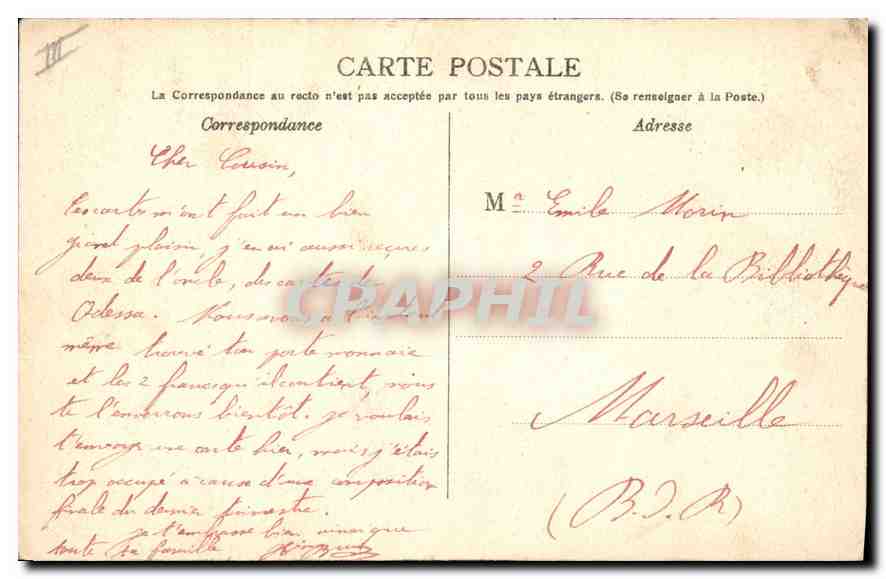 CPA Villeneuve les Avignon Fort Saint Andre — Verso