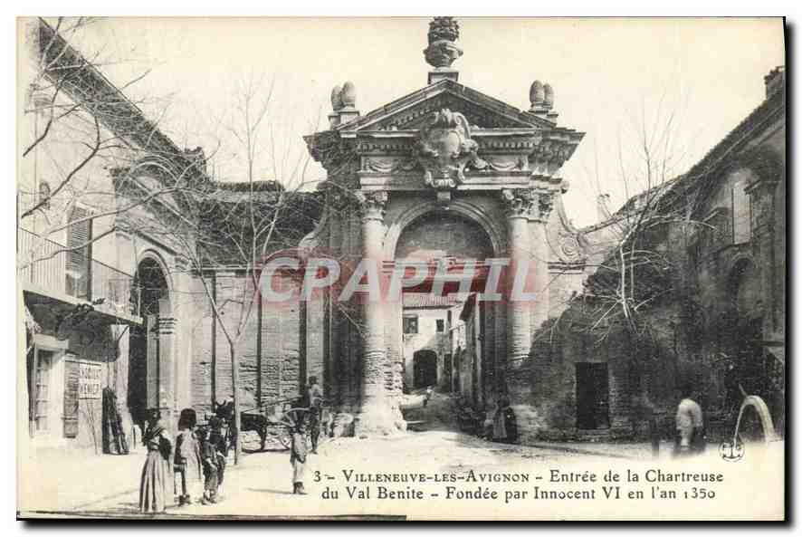 Villeneuve-lès-Avignon — Entrada de la Cartuja del Val Benite — Fundada por Inocencio VI en el año 1350