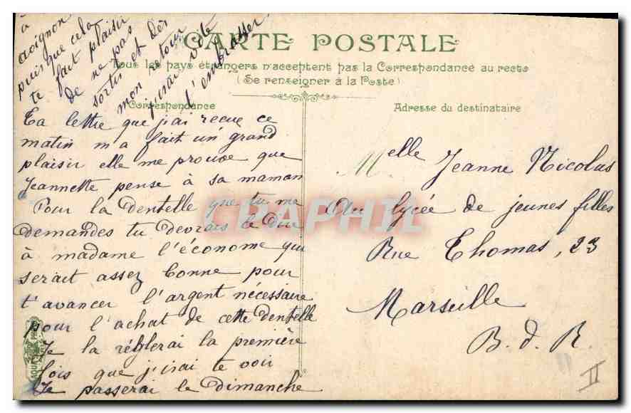 CPA Villeneuve les Avignon La Tour Philippe le Bel — Verso