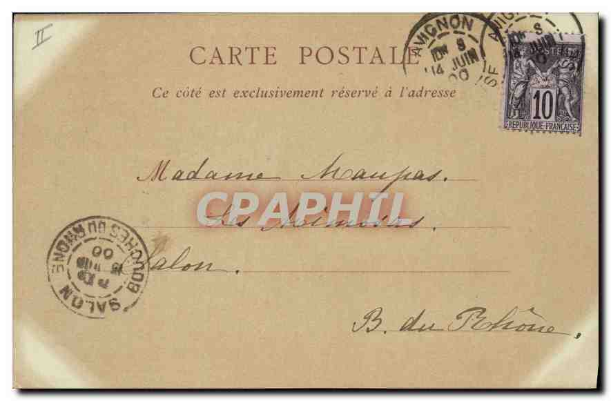CPA Villeneuve les Avignon La Tour de Philippe le Bel (XIVe S) — Verso