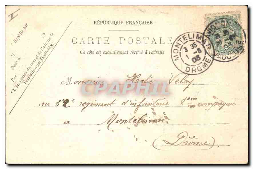 CPA Villeneuve les Avignon Vue generale prise des Doms — Verso