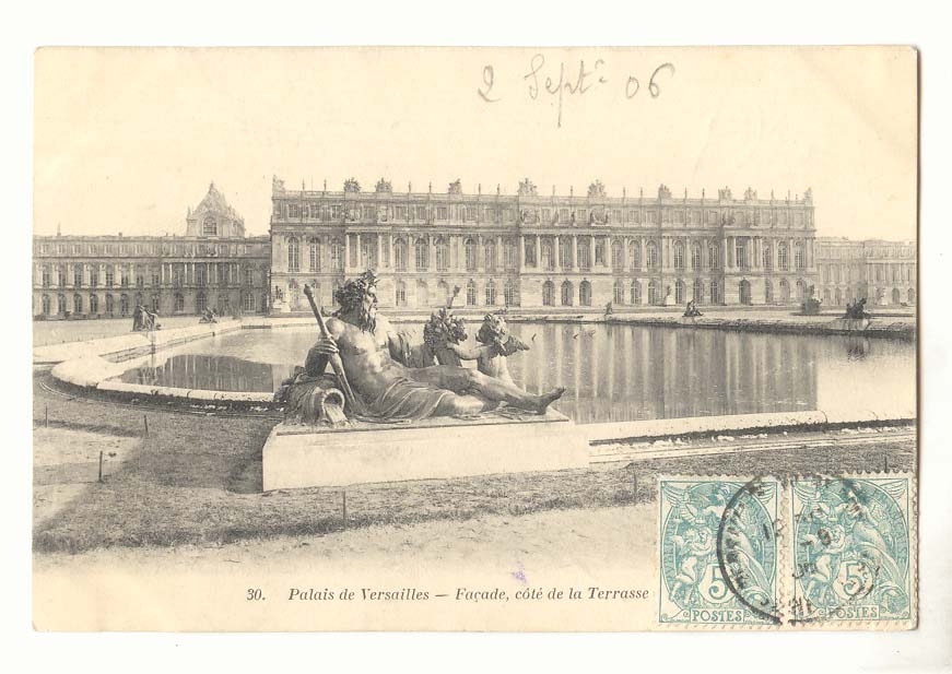 Palais de Versailles CPA Facade cote de la terrasse