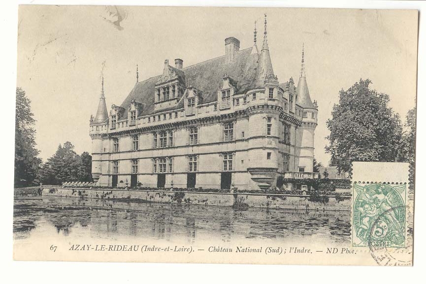 Azay le Rideau CPA Chateau national l'Indre