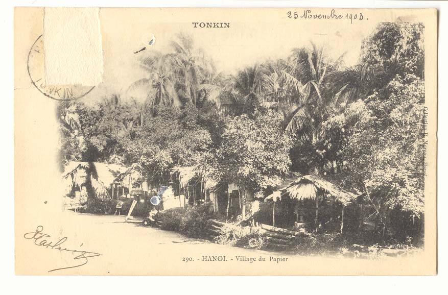 HANOI - Village du Papier — Tonkin, 25 novembre 1903 — Collection R. Moreau Hood, n° 290