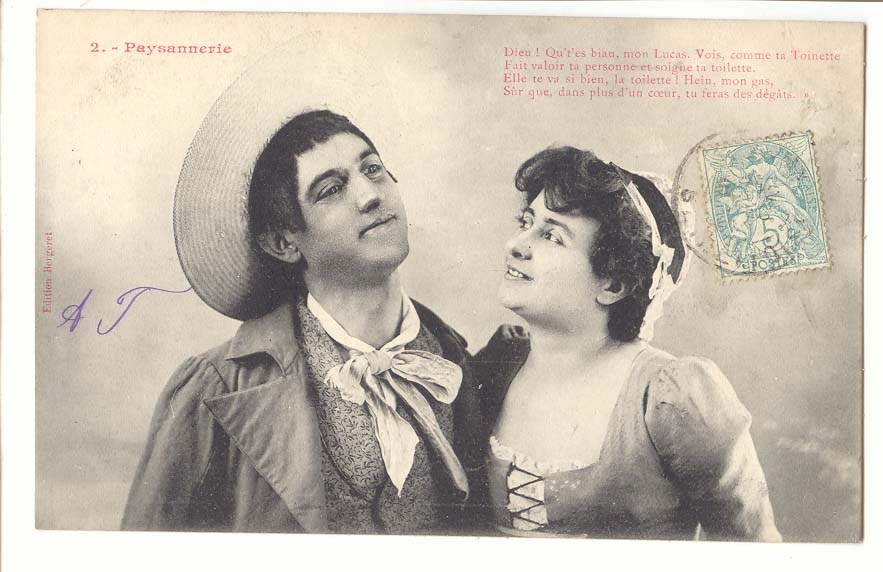 Paysannerie CPA Lucas et Toinette