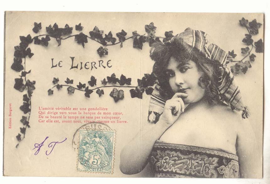 CPA Le lierre Femme Fantaisie