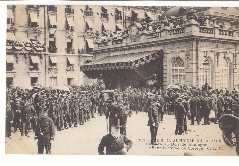 Besuch Seiner Majestät Alphonse XIII in Paris — Bahnhof Bois de Boulogne — Vor der Ankunft der Prozession — C.L.C.