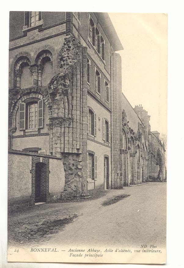 Bonneval — Ancienne Abbaye, Asile d'aliénés, Façade principale