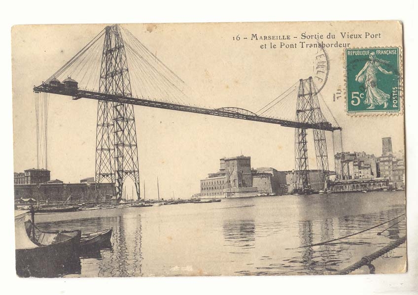 Marseille — Sortie du Vieux Port et le Pont Transbordeur — Éditeur inconnu, n° 16