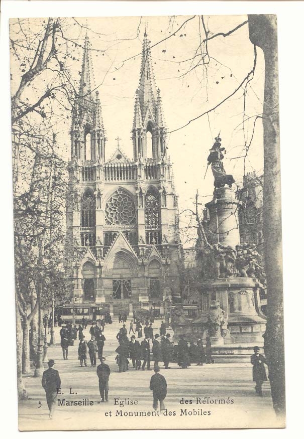 Marseille — Église des Réformés et Monument des Mobiles — E. L. n°5