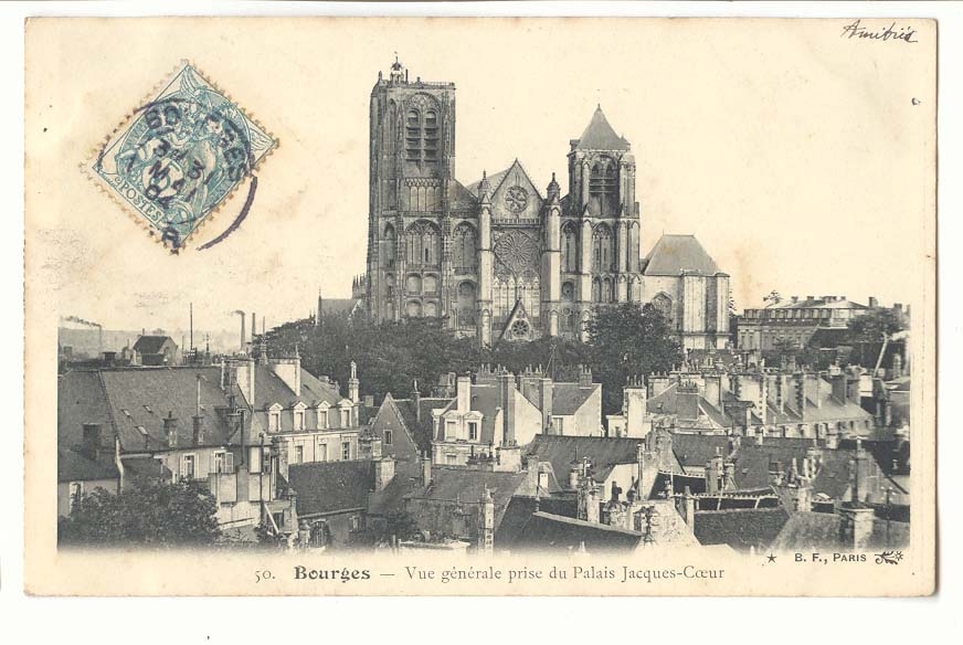 Bourges CPA Vue generale prise du palais Jacques Coeur