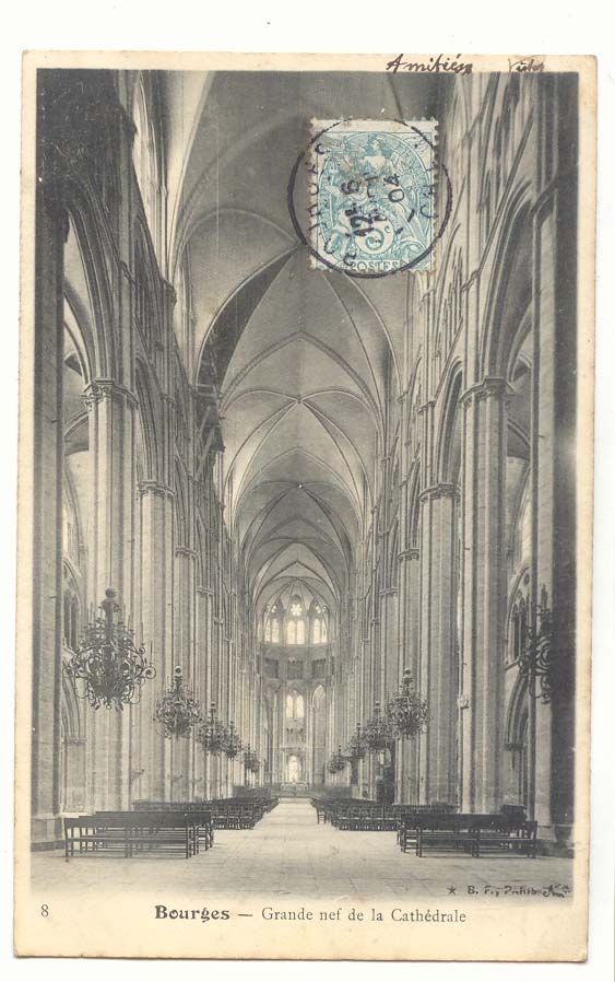 Bourges CPA Grande nef de la cathedrale