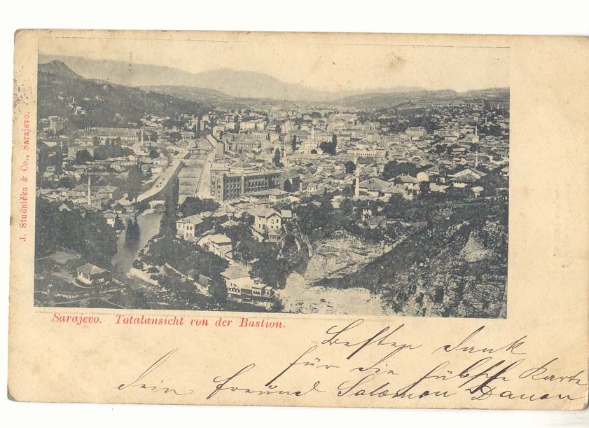 Yougoslavie Sarajevo CPA Totalansicht von der Bastion