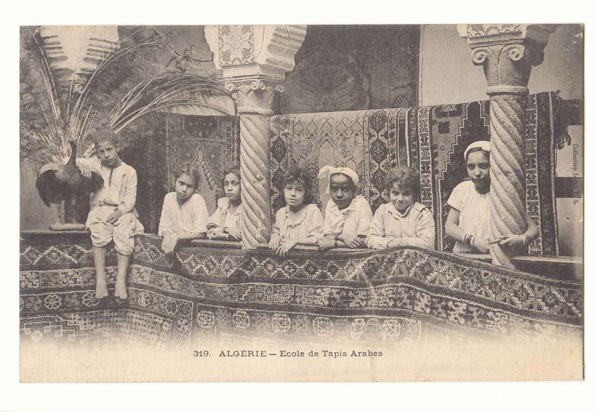 Algerie Alger CPA Ecole de tapis arabes