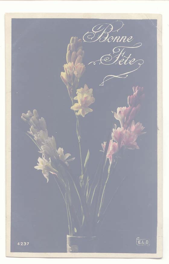 CPA Bonne Fete (voeux fleurs) Fantaisie