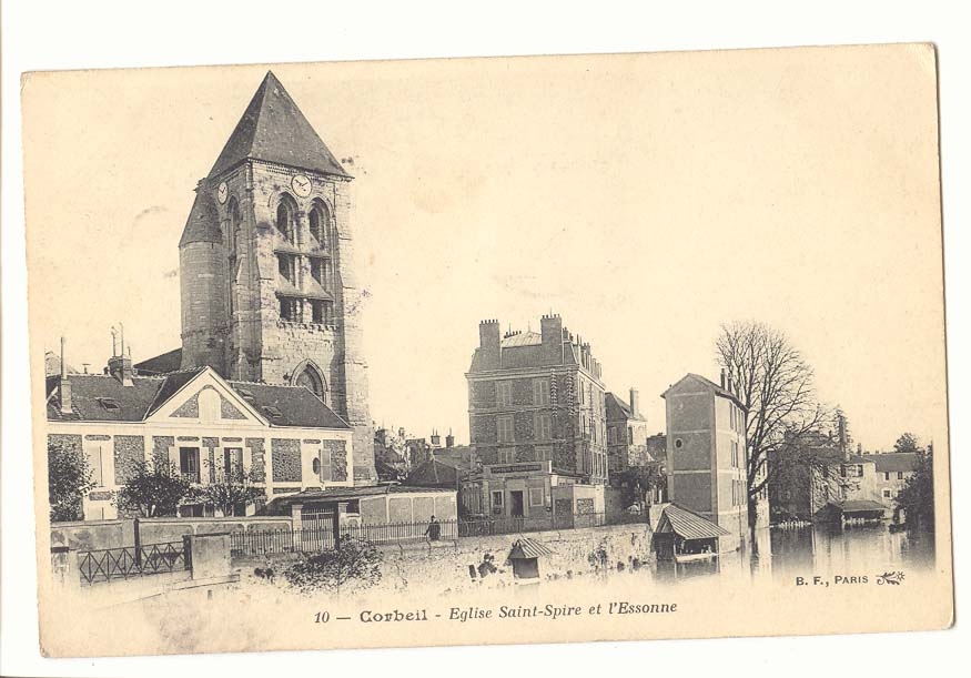 Corbeil - Église Saint-Spire et l'Essonne — B.F., Paris, n°10