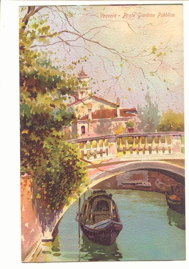 Italie Italia Venezio CPA Ponte Giardino Publico