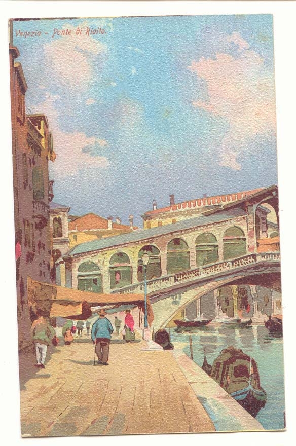 Italie Italia Venezio CPA Ponte di Rialto