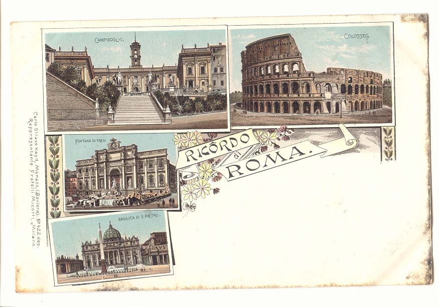 Italie Italia Roma CPA Ricordo Roma