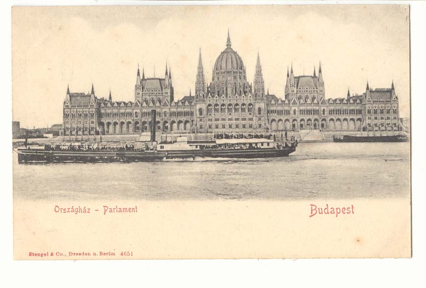 Hongrie hungary CPA Budapest Orzaghaz Parliament (bateau ship)