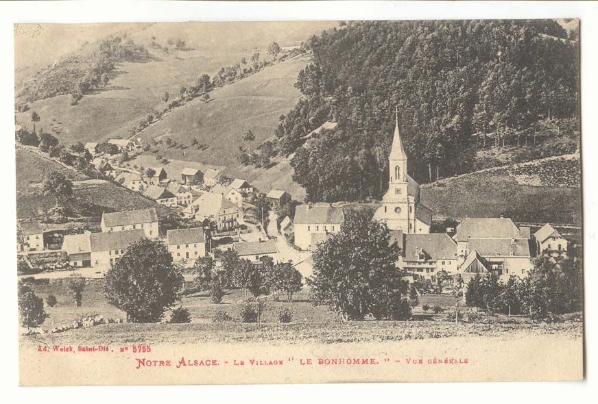 Notre Alsace CPA Le village Le bonhomme vue generale