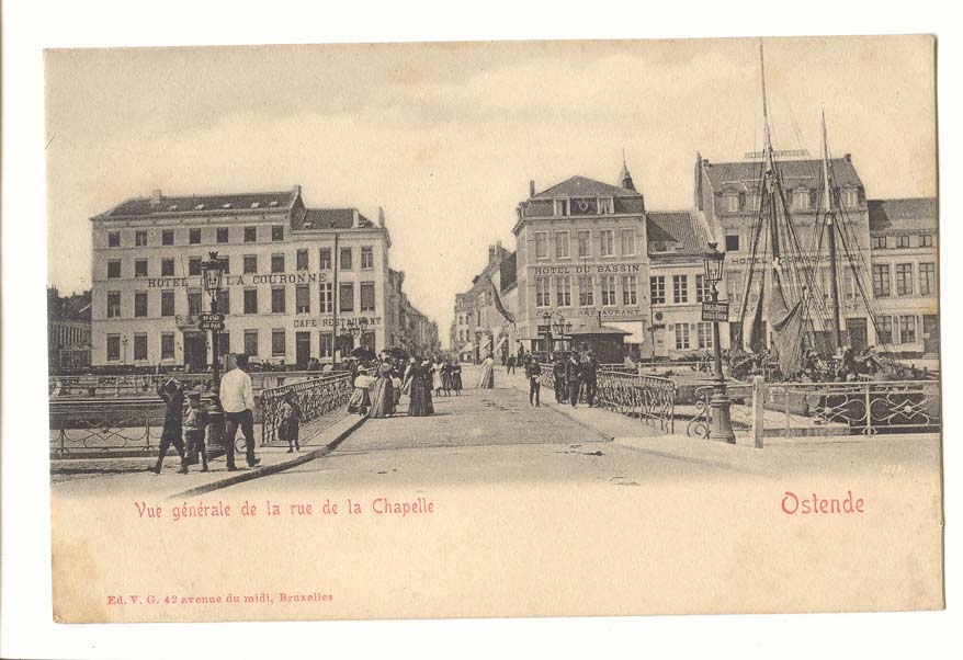 Belgique Ostende CPA Vue generale de la rue de la chapelle