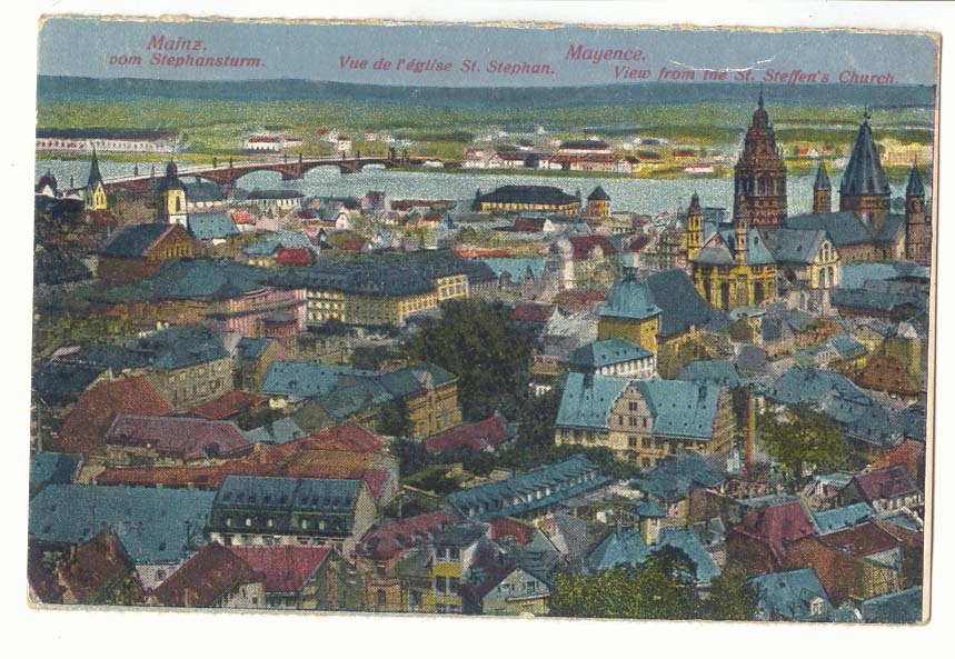 Mainz — Ansicht der Kirche St. Stephan vom Stephansturm — Verleger und Seriennummer nicht lesbar