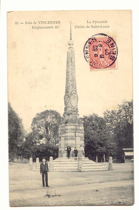 Bois de Vincennes — Emplacement de la Pyramide du Chêne de Saint-Louis — Éditeur non identifié, n° 33