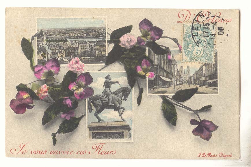 Orleans CPA Je vous envoie ces fleurs de Orleans