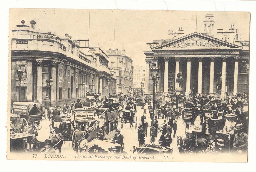 Grande Bretagne London CPA The Royal Exchange and Bank of England