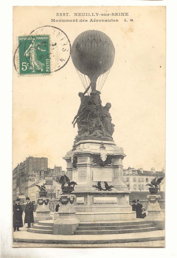 Neuilly sur Seine CPA Monument des Aeronautes