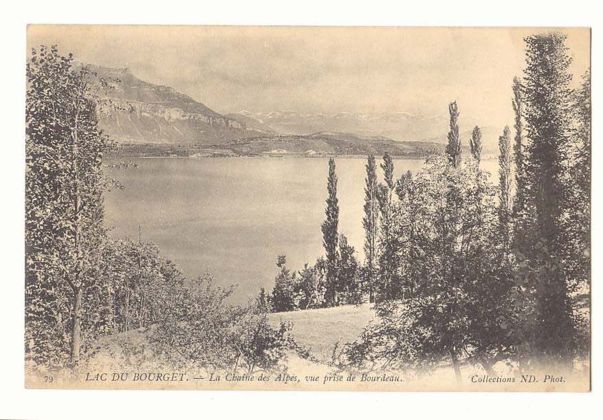Lac du Bourget CPA La chaine des Alpes vue prise de Bourdeau