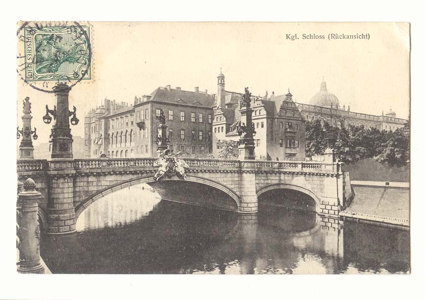 Allemagne Kgl Schloss CPA Ruckansicht