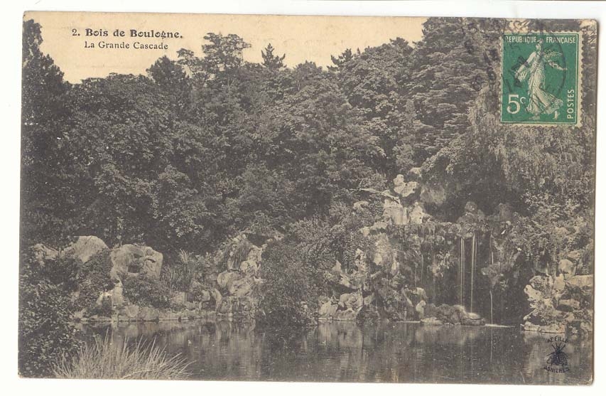 Bois de Boulogne CPA La grande cascade