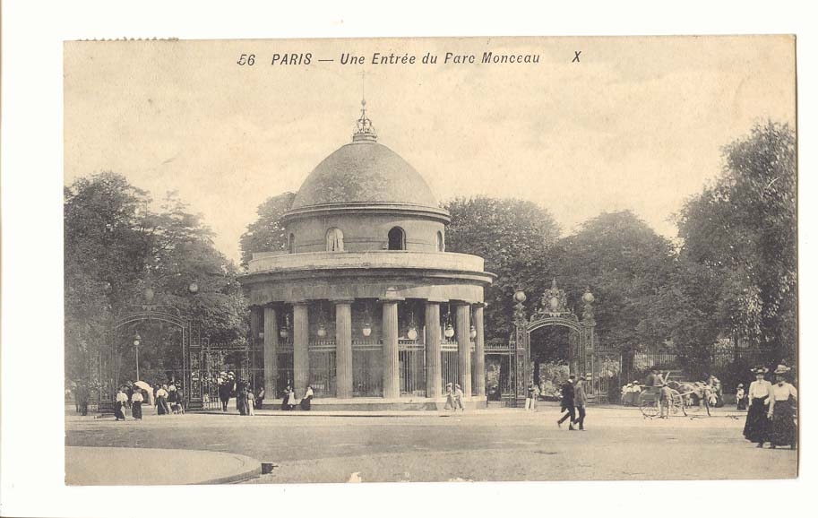 Paris (17eme) CPA une entree du parc Monceau