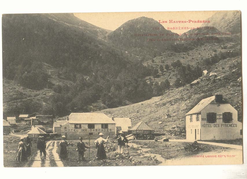 Les Hauts-Pyrénées — Bagnères-de-Bigorre Station, Hotel des Cascades — Verlag Phototypie Lagoune, Toulouse