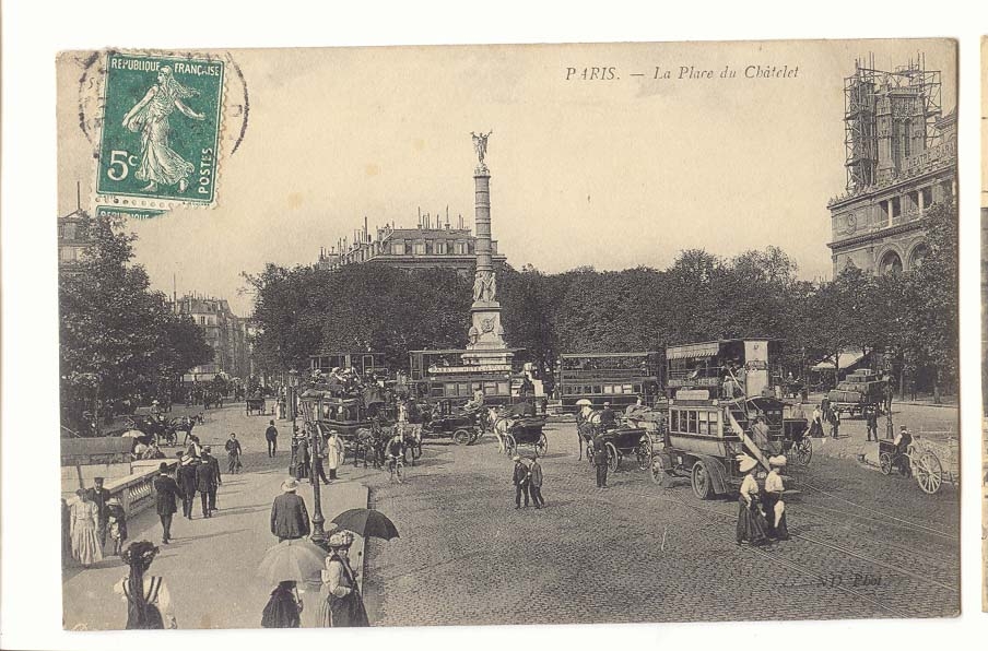 Paris — La Place du Châtelet — Éditeur P. Pilon